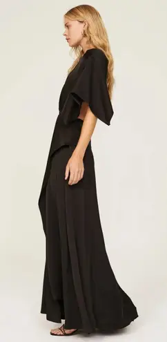 3.1 Phillip Lim Black Satin Cutout Keyhole Gala Formal Maxi Dress Size 2