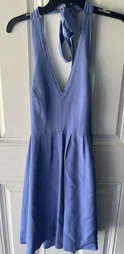 J.Crew  NWT 100% Silk Women’s Halter Neck  Fit & Flare Dress Blue Size 2 Petite ￼