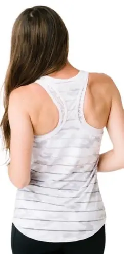 Zyia Active Havana White Camo Stripe Racerback Tank Size XL ZA2373
