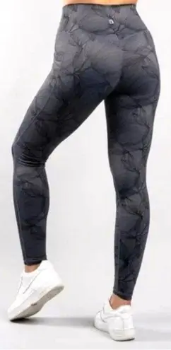 BUFFBUNNY Limitless Pocket Compression Legging in Black Gray Citrus Size S