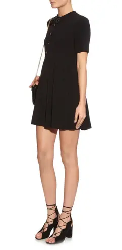 Saint Laurent Babies black suede lace-up block heel sandal IT 38 US 8