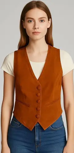 Rafael Suede Vest Rust Brown (Size M) Western Style Boho Size M