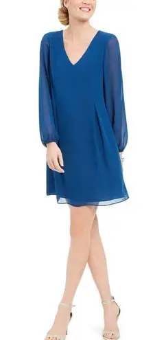 Inc international INC Blue Chiffon Tie-Back Dress | Size M