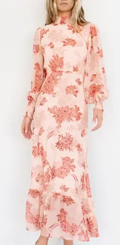 Baltic Born Luciana High Neck Floral Maxi Dress ~ Size Small 🧡🍄