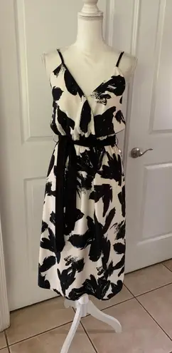 Morgan de Toi Midi A-line dress with black/white print