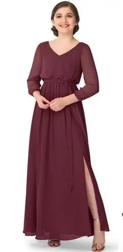 Azazie Angelica Bridesmaid Dress in Cabernet Sz XS