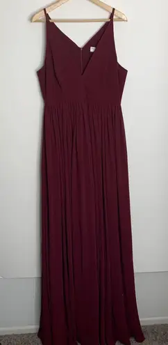 Dress the Population Burgundy Alicia Mixed Media Midi Dress