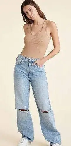 Dress Forum NWT Women’s Ribbed Tank Bodysuit in Beige Size M