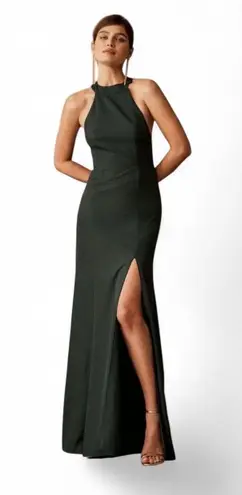 BHLDN Dress Sz 22W Serephina Elegant Black Crepe Evening Gown Special Events