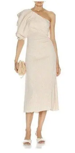 Johanna Ortiz Sea Island Dress Women’s Size 6 One Shoulder Midi Convertible Flaw