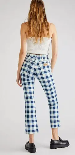 Wrangler ★ NWT -  Picnic Blue Plaid Crop Jeans ★