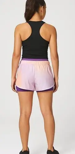 Sweaty Betty Ombre Running Shorts Size M Gradient Sunset Color Built-In Liner