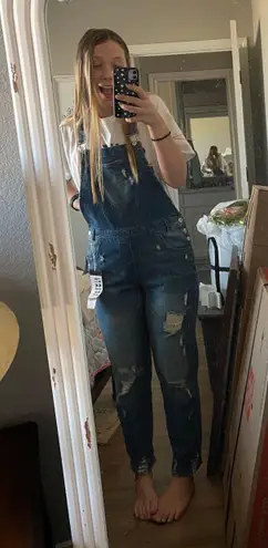 Almost Famous Distressed Overalls