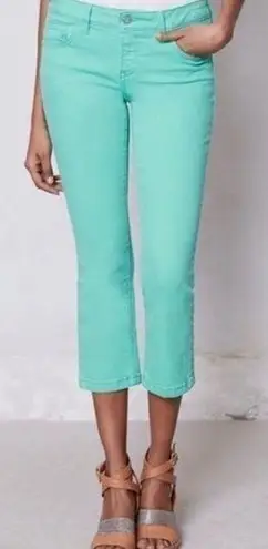 Pilcro and the Letterpress jeans, light green, crop, stretch size 27, St Patty’s