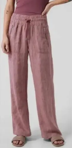 Athleta  Cabo Linen Wide Leg Pants in Rust Color Women's Size 4 thumbnail 1