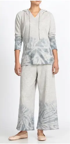 Johnny Was CALME Mihu Wide Leg Pant Dark Gray Elastic Waist Casual Size XS New