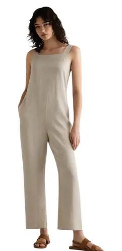 NWT Quince 100% European Linen Square Neck Jumpsuit Beige Size M Tan Size M