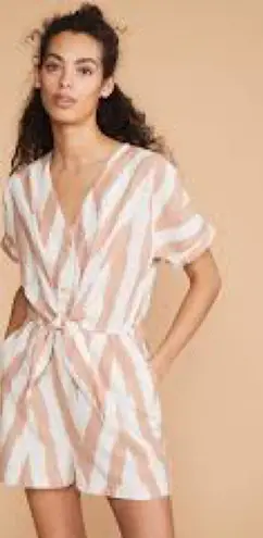 Lou & grey ‎ Tan and Cream Ikat Jumpsuit Size Small EUC - Image 1