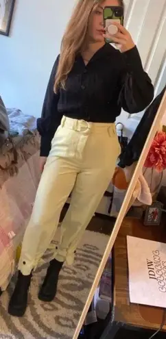 Proenza Schouler Pique Pants pale yellow