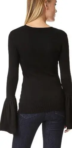 BCBGMAXAZRIA  Waverly Sweater Bell Sleeve Black Small