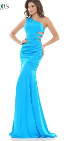 colors dress Colors 2693 Turquoise Blue Cut Out Formal/ Prom Dress