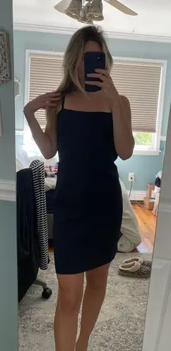 Helmut Lang Navy Blue Dress