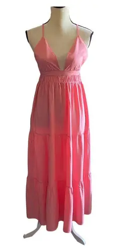 The Drop NWT- beautiful pink maxi dress, tiered skirt, brand new