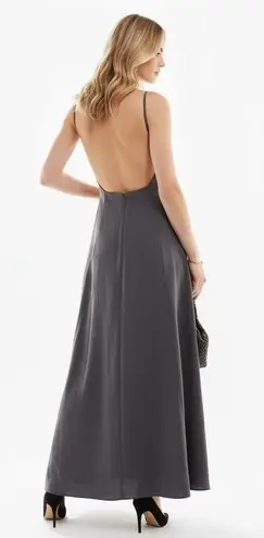 ASOS DESIGN Gray Maxi Dress Womens 14 Sleeveless Open Back Casual Party Cocktail