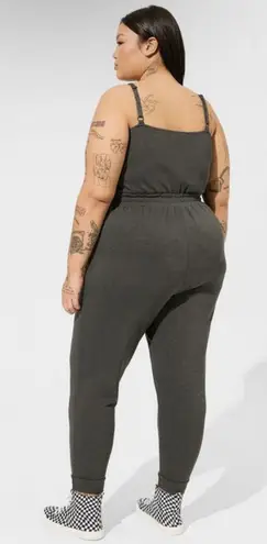 Torrid 2 Plus Size Gray Sleeveless Ponte Jumpsuit w/ Pockets 2x 18 20 NWT