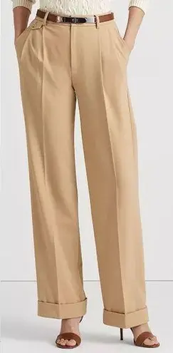 Ralph Lauren NWT  Wool High Waisted Straight Leg Pleated Trouser Dress Pants 14