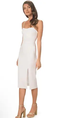 Dress the Population NWT Alana Front Slit Body-Con Dress in White Size Large