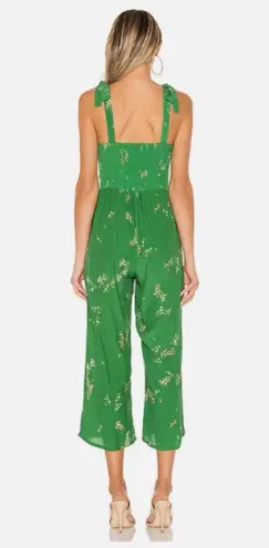 Faithfull the Brand Elsa Shoulder Tie Jumpsuit in Myrtille Green Floral Medium 6