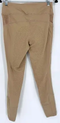 HR FARM Equestrian Silicone Gel Grip Horseback Riding Leggings Medium Tan