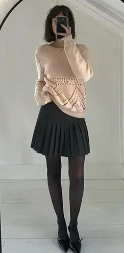 Paul & Joe Sister Bernie Chunky Knit Eyelet Sweater Size 2 Pink