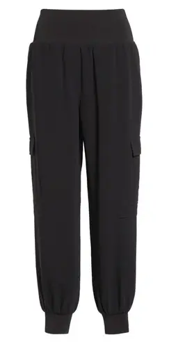 NWT Cinq a Sept Tous Les Jour Giles Joggers in Black Satin Pull