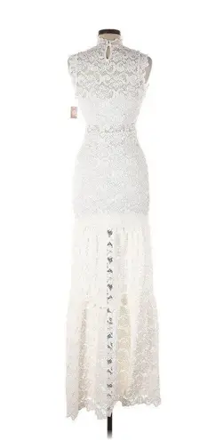 Nightcap NWT Dixie Lace Sheer Cutout Maxi in White Stretch Dress 3 / M $495