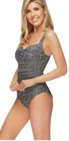 Nip Tuck Joanne twist front tummy control onepiece Blue Size 4