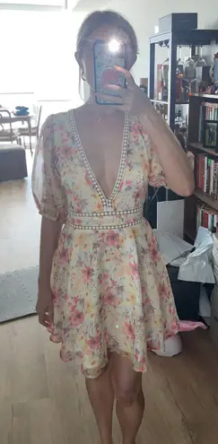 Sundae Muse Yellow Floral Dress