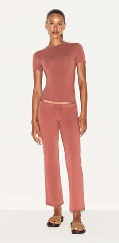 SKIMS Cotton Jersey Low Rise Crop Pant - Redwood