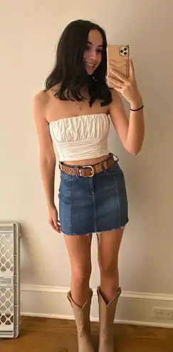 ZARA White Crop Top