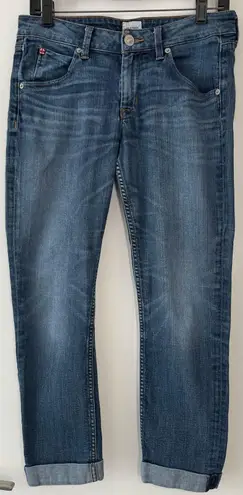 Hudson Bacara Crop Straight Cuffed Jeans