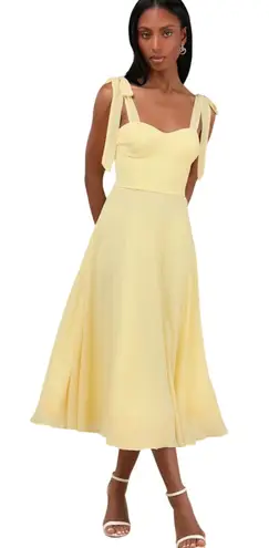 Lulus Sophisticated Charisma Light Yellow Tie