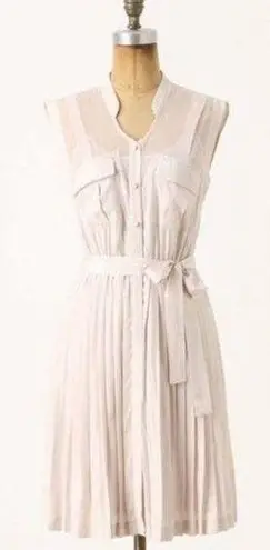 Moulinette Soeurs Anthro Blush Pink Pleated dress Measures As Medium No SASH