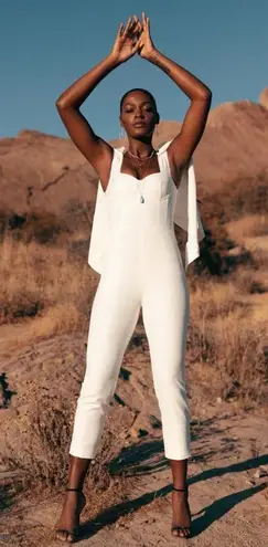 Lavish Lice Gorgeous Lavish Alice White Cape Jumpsuit