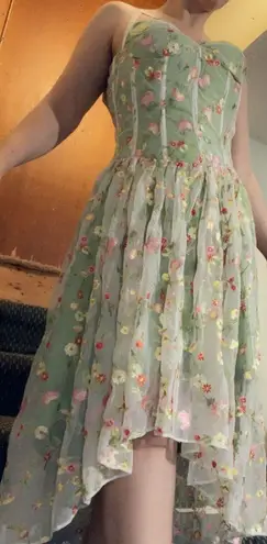 Matoshi inspired custom midi garden dress Green Size M