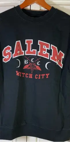 Salem Witch City Crewneck Sweatshirt Size Small Black Craft Witchy Casual