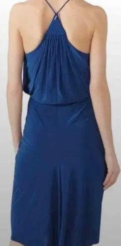 MISA Los Angeles Domino Dress Mini Draped Ruched Navy Blue Womens Size XS NWT