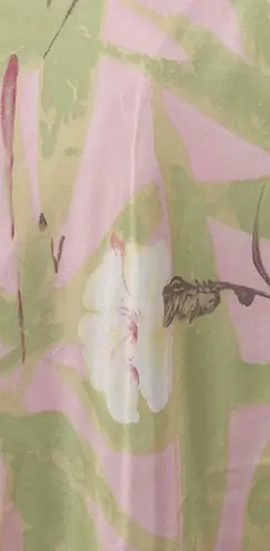 California Dynasty Womens Vintage Y2K 90s Tropical Floral Maxi Slip Dress Size M Pink Size M