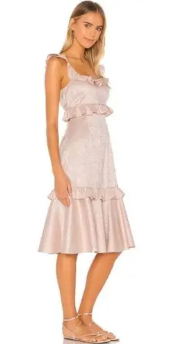 Saylor Maxina Dress in Blush Midi Dress- Size Small