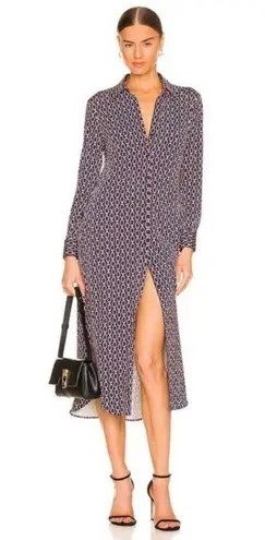L'Agence ππ Raelynn Dress ~ Dark Dusty Pink & Midnight Tone Chain Print Medium